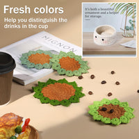 6 PCS Coasters in a Plant Pot Crochet Kit for Beginners