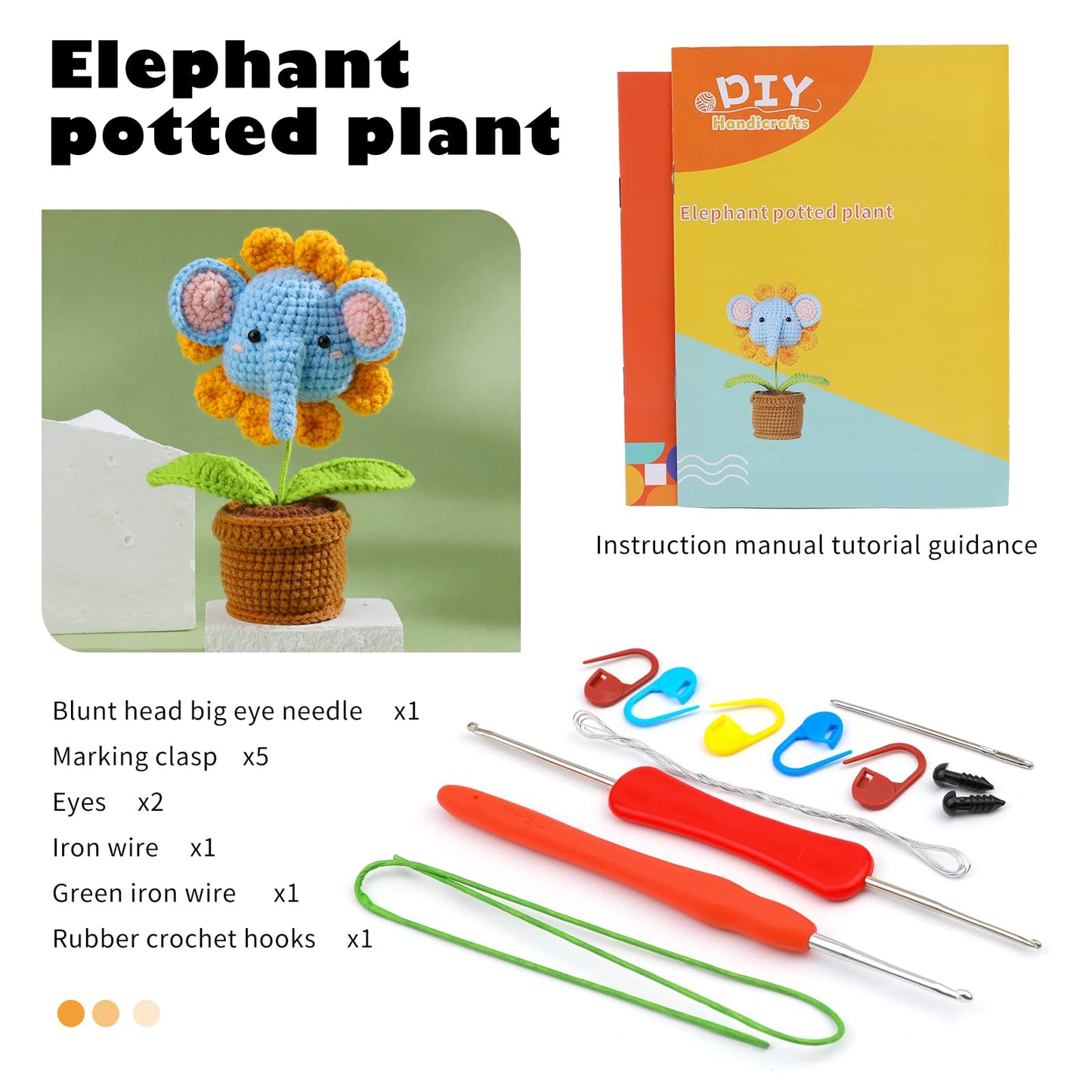 Graceful Elephant Crochet Kit for Beginners