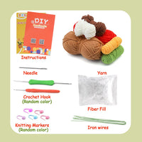 Potted Flowers Kit Crochet Kit for Beginners (Red)