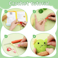 3 PCS Cactus Crochet Kit for Beginners