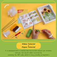 Sunflower Bouquet Photo Frame Kit Crochet Kits for Beginners