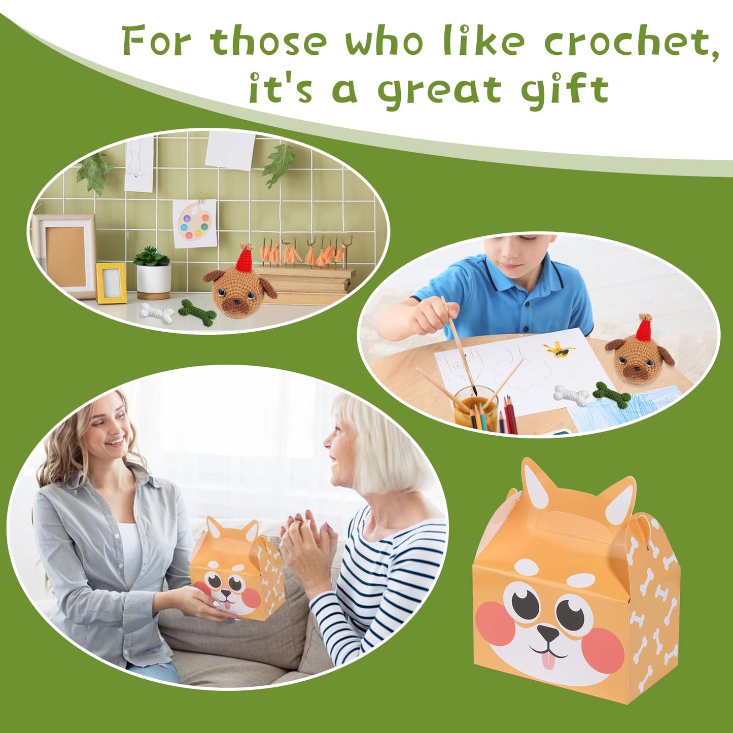 Christmas Dog Crochet Kit for Beginners