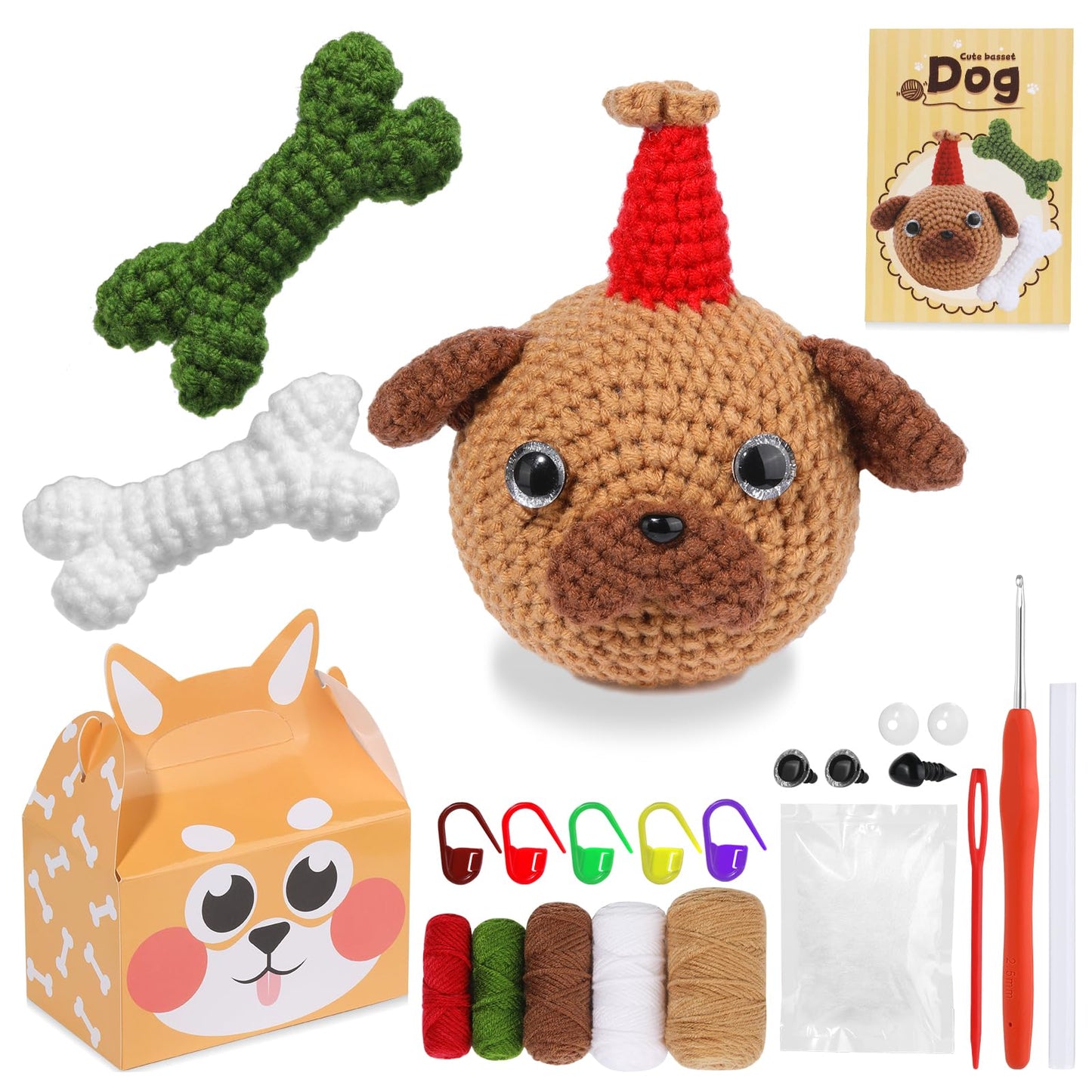 Christmas Dog Crochet Kit for Beginners