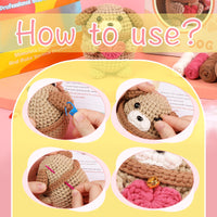 Love Dog Crochet Kit for Beginners, Cotton-Nylon Blend Yarn