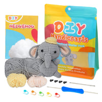 Gray Elepant Crochet Kit for Beginners