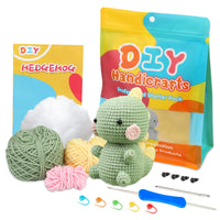 Green Dinosaur Crochet Kit for Beginners