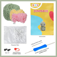 Green Dinosaur Crochet Kit for Beginners