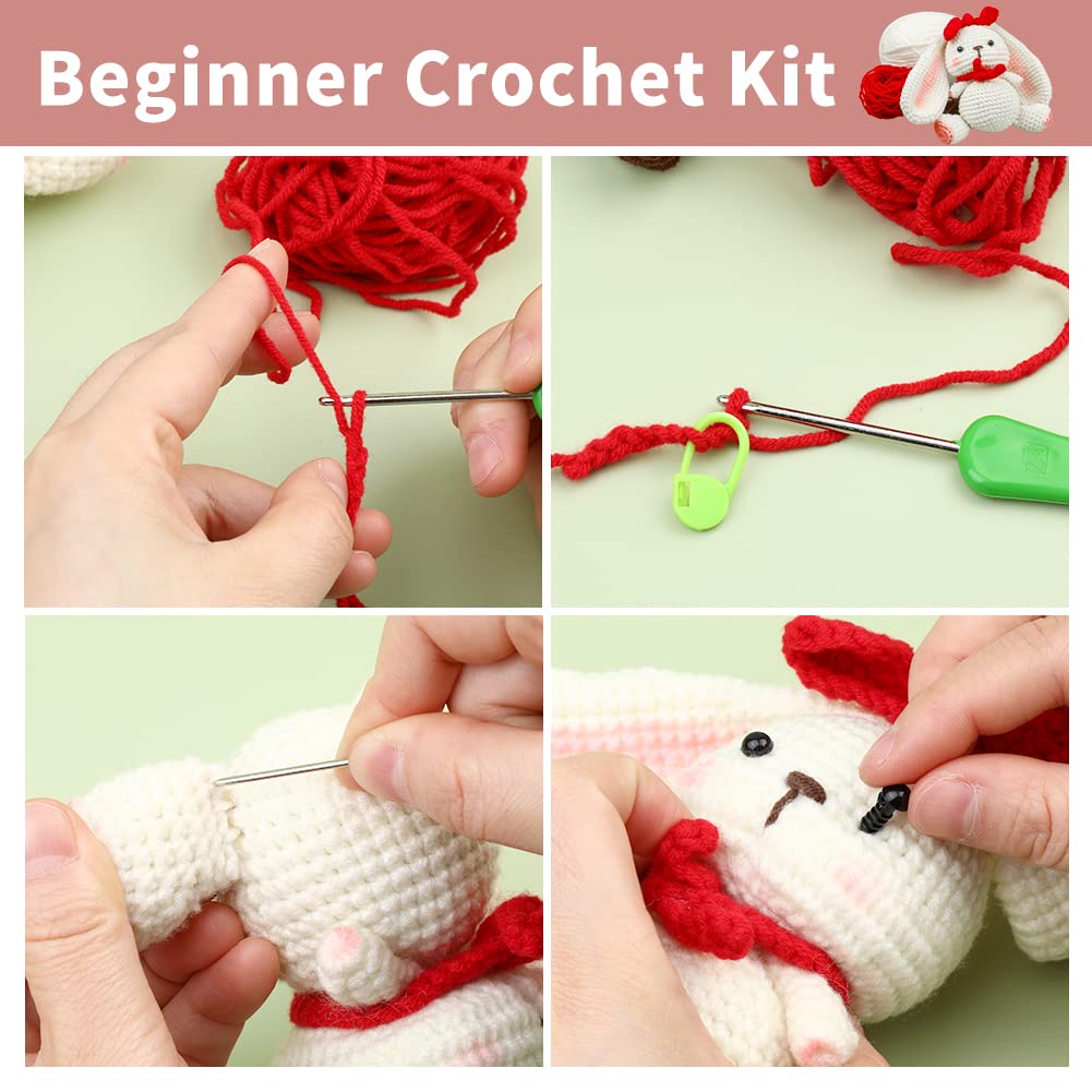 White Rabbit Crochet Kit for Beginners